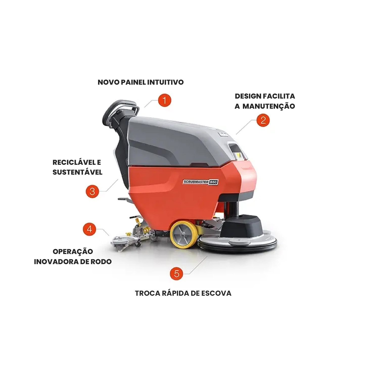Lavadora-secadora Hako Scrubmaster b35 b50 para limpeza profissional